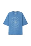 Mellow Angry Sun Tee - Denim Blue