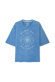 Mellow Angry Sun Tee - Denim Blue Mellow Angry Sun Tee - Denim Blue