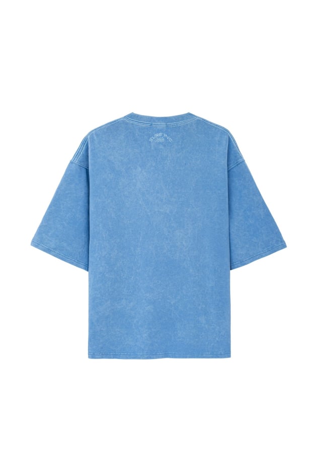 Mellow Angry Sun Tee - Denim Blue Mellow Angry Sun Tee - Denim Blue