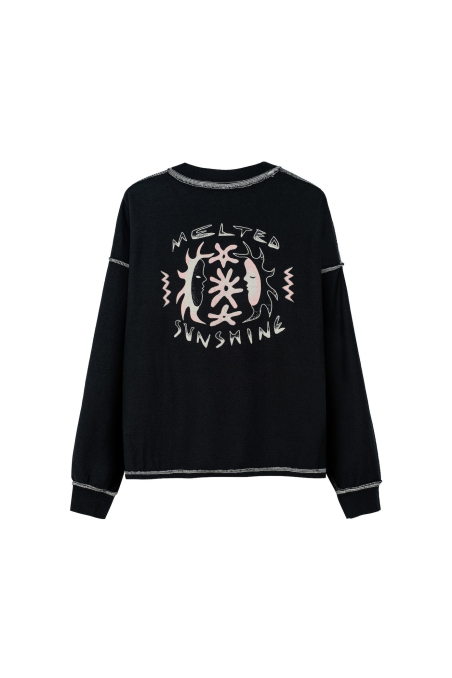 Melted Sunshine Double Sun LS - Acid Black Melted Sunshine Double Sun LS - Acid Black