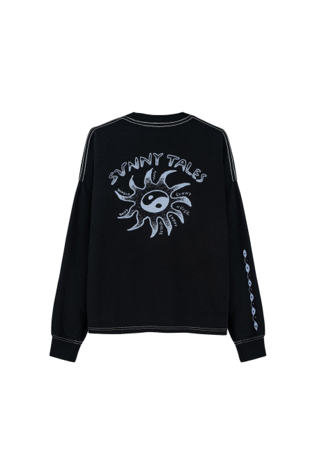 Melted Sunshine Double Sun LS - Acid Black Melted Sunshine Double Sun LS - Acid Black