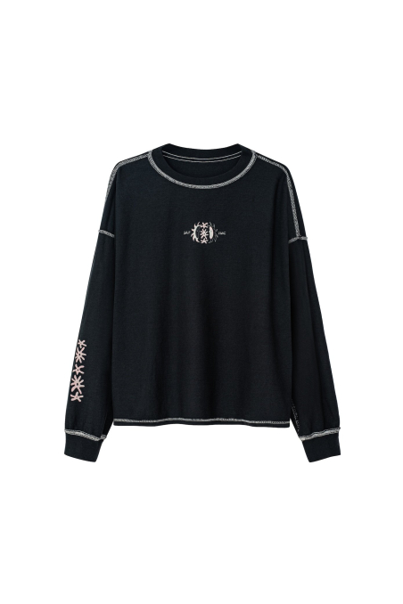 Melted Sunshine Double Sun LS - Acid Black Melted Sunshine Double Sun LS - Acid Black