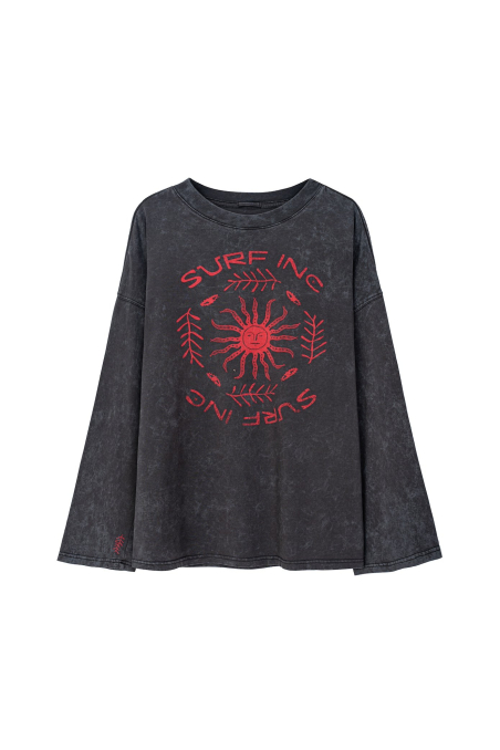 Moody Red Sun LS - Stone Grey Moody Red Sun LS - Stone Grey