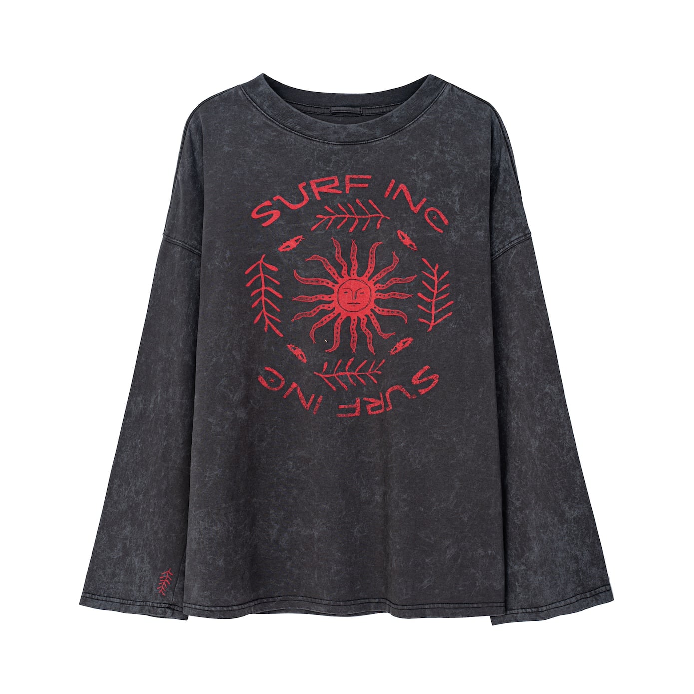 Moody Red Sun LS - Stone Grey