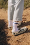 Jungle Daisy Tandem Socks - Paper White