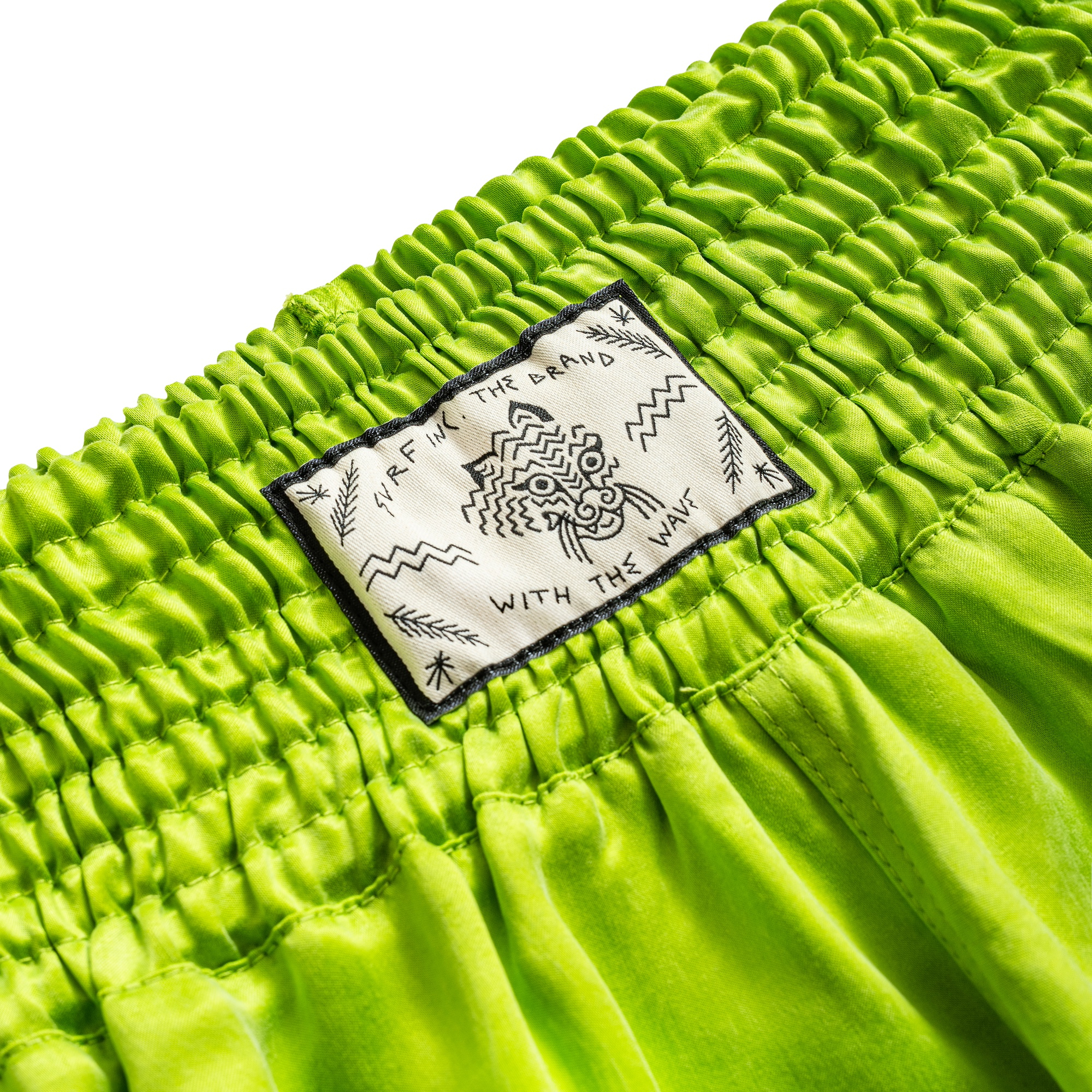 Wave Tiger Boxing Shorts - Lime