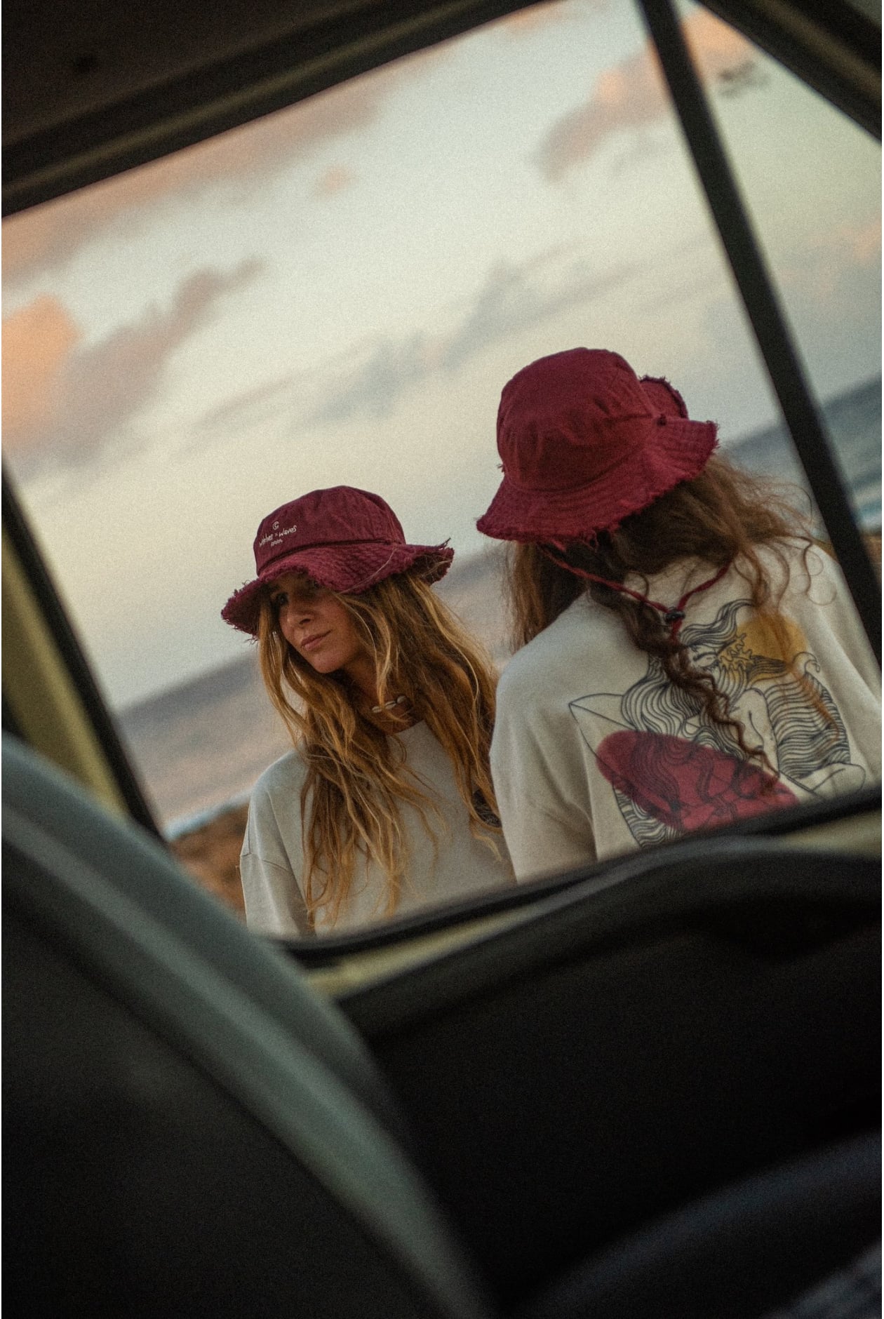 Witches x Waves Hat - Burgundy Witches x Waves Hat - Burgundy