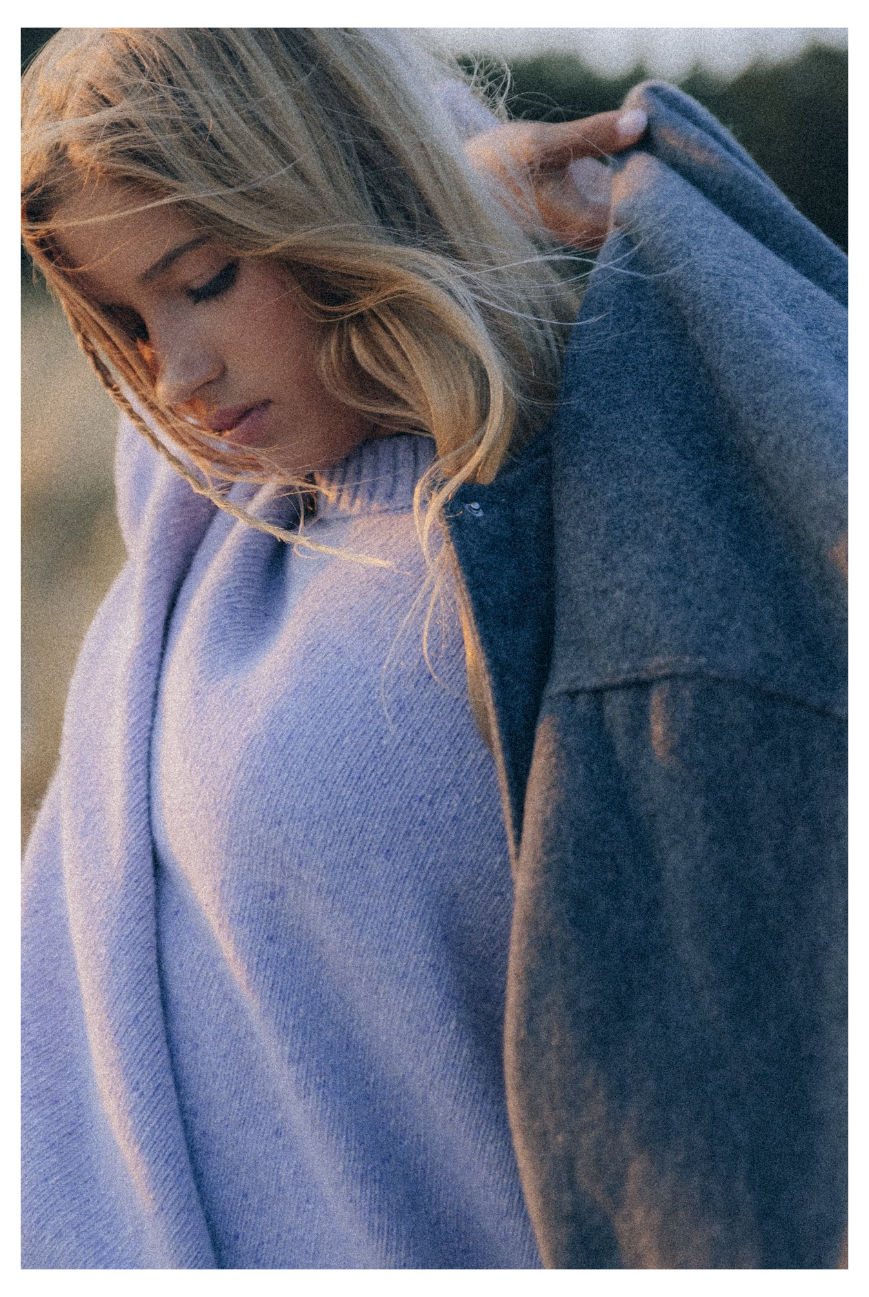 Grey Wool Oversized Bomber Jacket