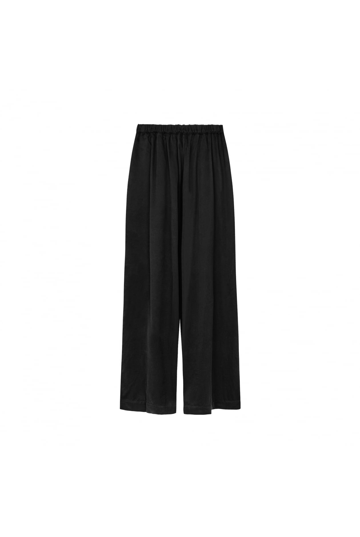 Cupro Loose Pants - Space Black