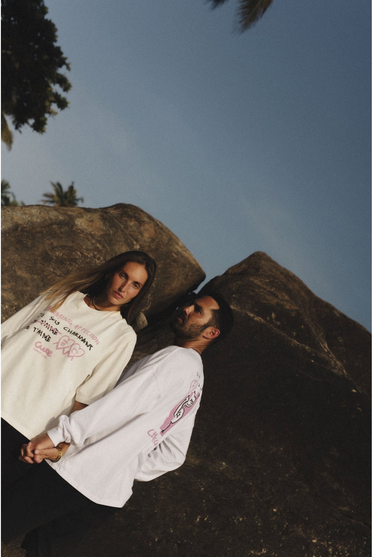 Charming Affection Box Tee - Vintage White Charming Affection Box Tee - Vintage White