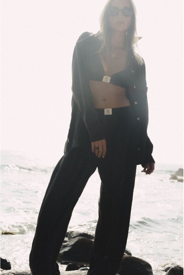 Cupro Loose Shirt - Space Black Cupro Loose Shirt - Space Black