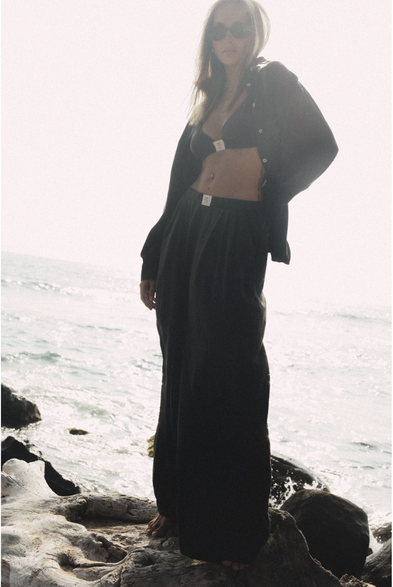 Cupro Loose Shirt - Space Black Cupro Loose Shirt - Space Black