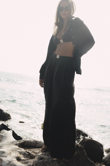 Cupro Loose Shirt - Space Black Cupro Loose Shirt - Space Black