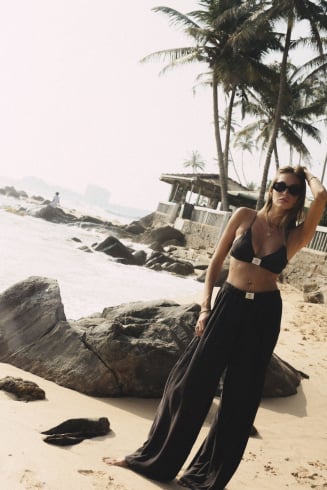 Cupro Loose Pants - Space...