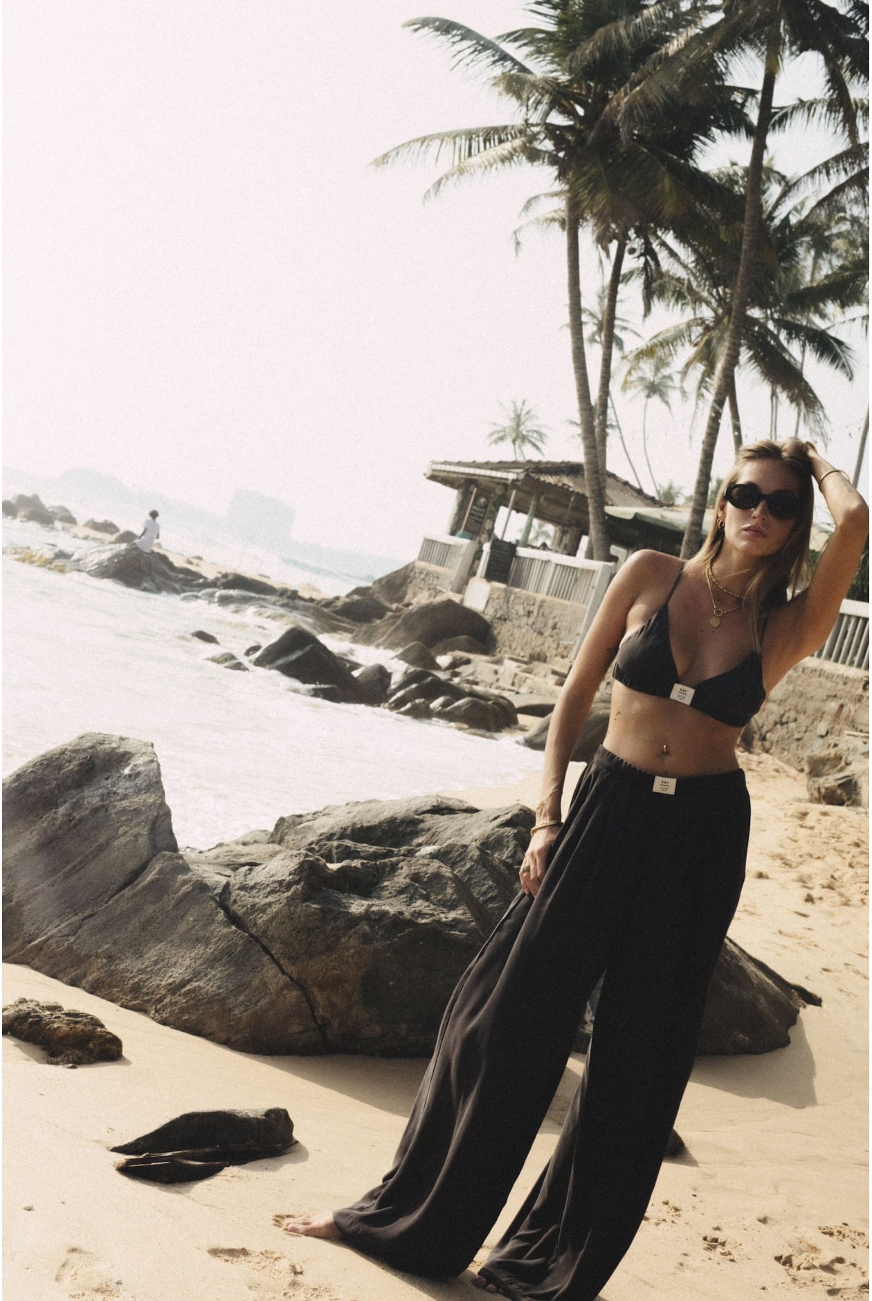 Cupro Loose Pants - Space Black