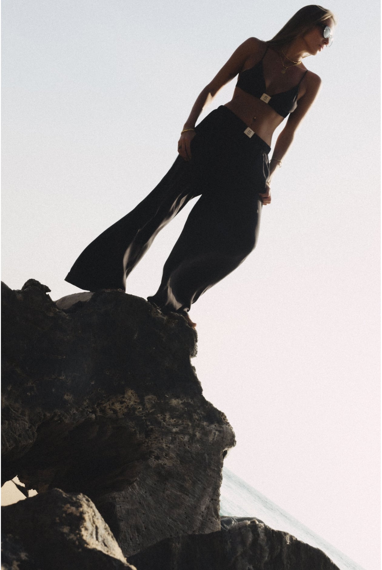 Cupro Loose Pants - Space Black