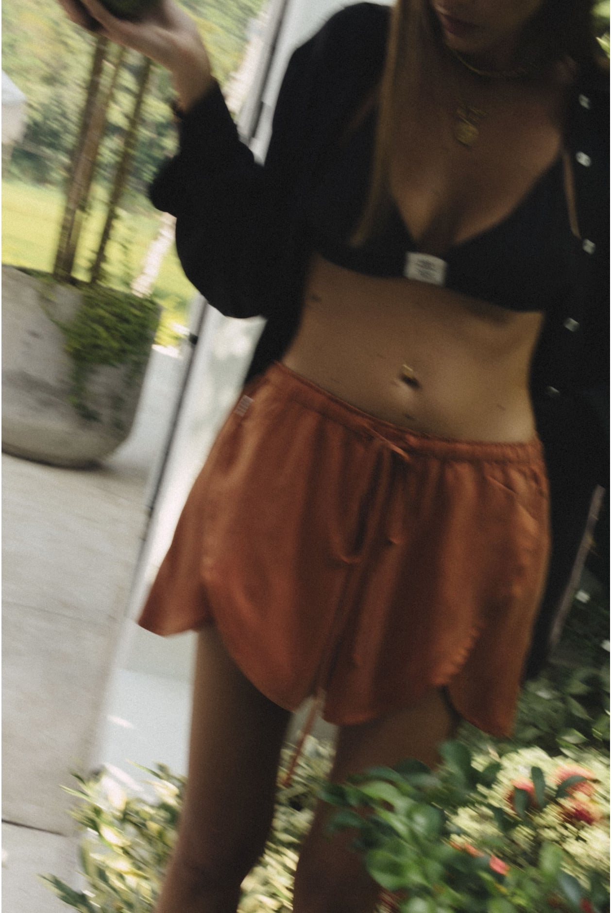 Cupro Ethereal Shorts - Copper