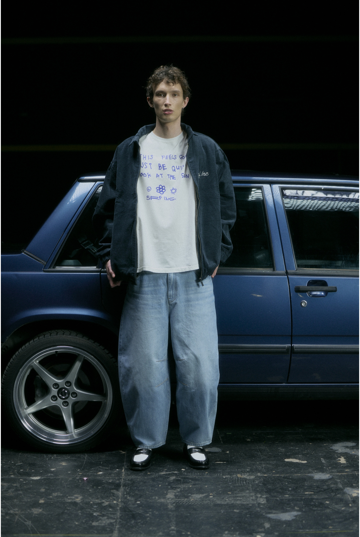 Just Be Quiet Box Tee - Vintage White | Surf Inc. Just Be Quiet Box Tee - Vintage White | Surf Inc.