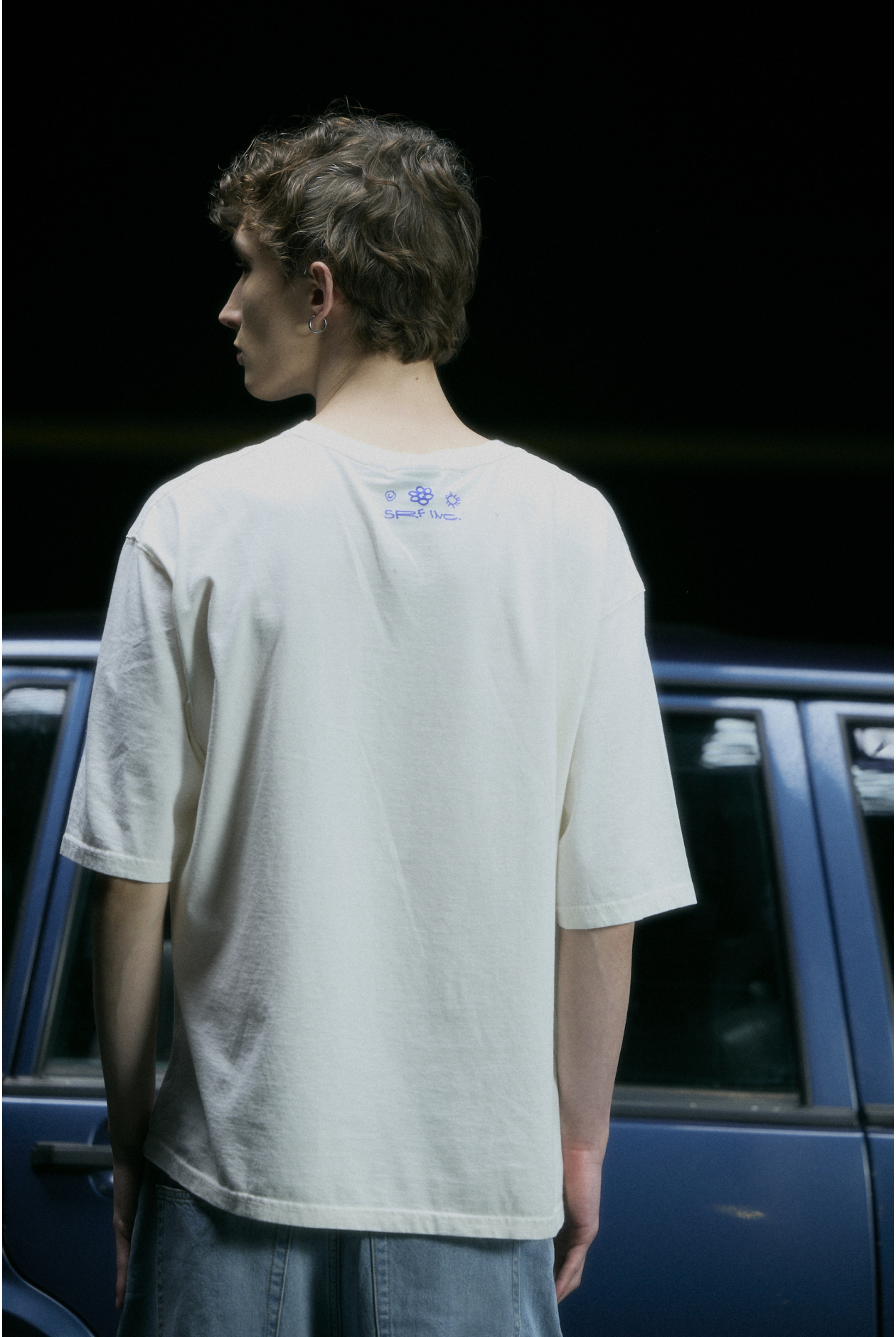 Just Be Quiet Box Tee - Vintage White | Surf Inc. Just Be Quiet Box Tee - Vintage White | Surf Inc.