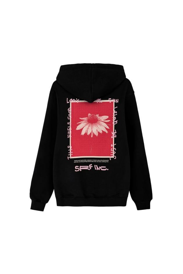 Just Be Quiet Hoodie - Acid Black