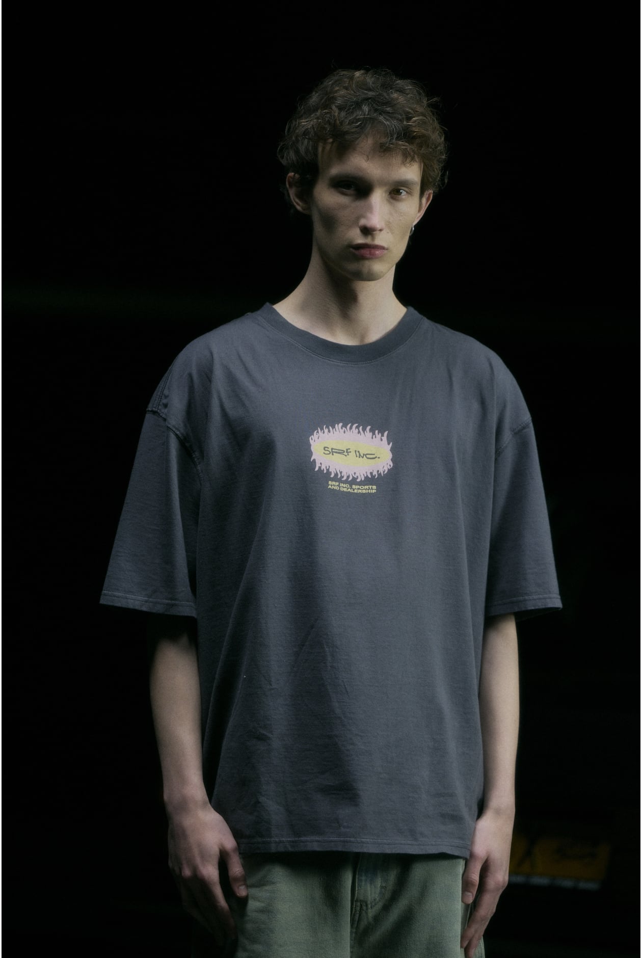 Surf On Fire Tee - Stone Grey Surf On Fire Tee - Stone Grey