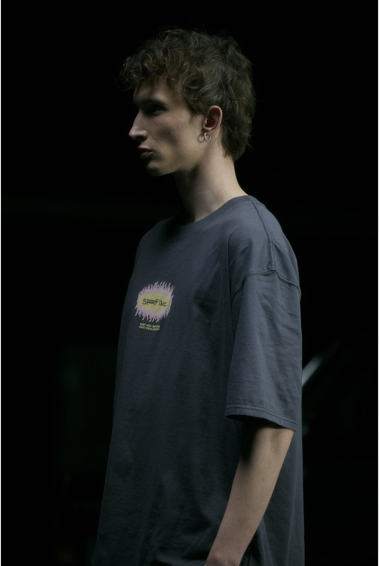 Surf On Fire Tee - Stone Grey Surf On Fire Tee - Stone Grey