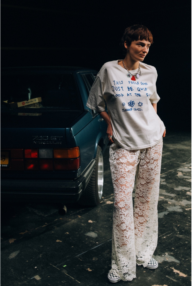 Sheer Lace Pants - Super Natural Sheer Lace Pants - Super Natural