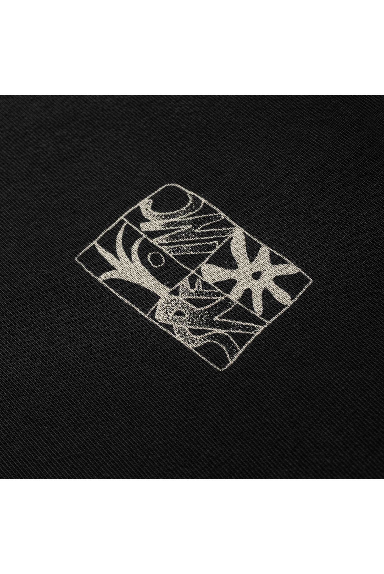 Rectangles Box Tee - Acid Black