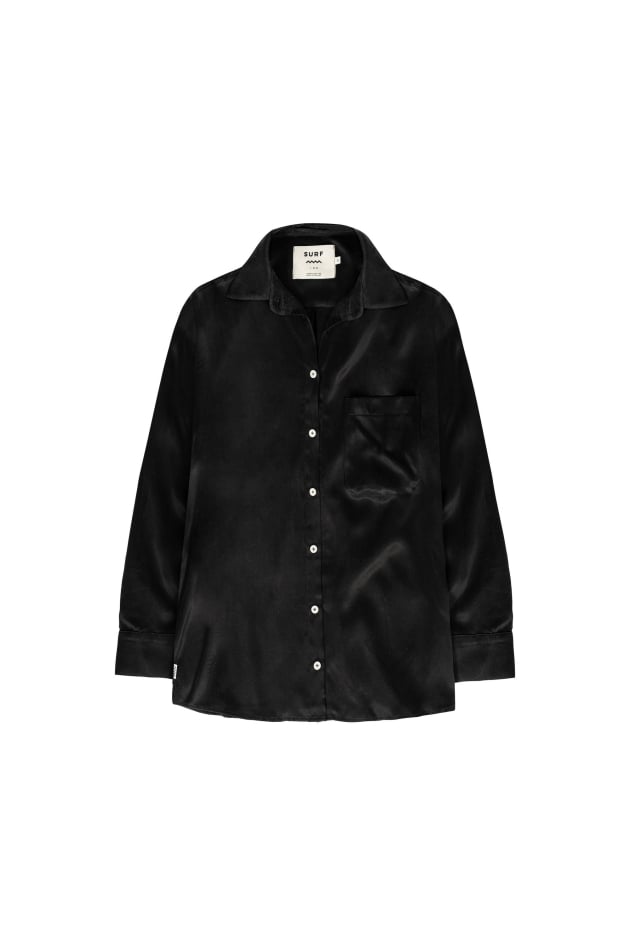 Cupro Loose Shirt - Space Black Cupro Loose Shirt - Space Black