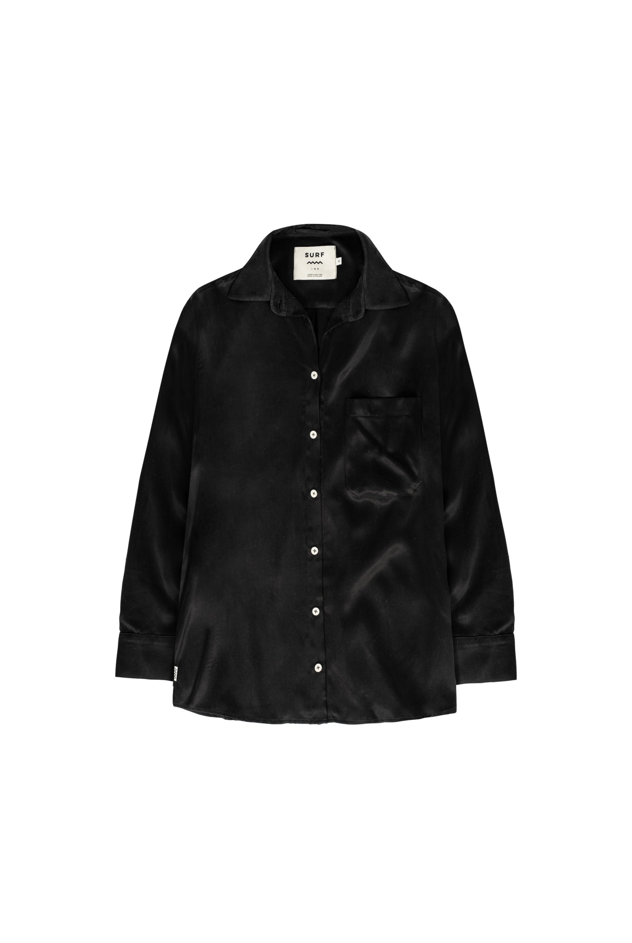 Cupro Loose Shirt - Space Black | Surf Inc. Cupro Loose Shirt - Space Black | Surf Inc.