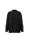 Cupro Loose Shirt - Space Black