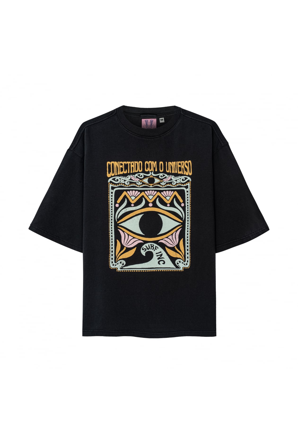Conectado Box Tee - Acid Black