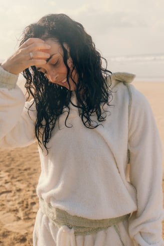 Frotte Polo Sweat - Vintage White