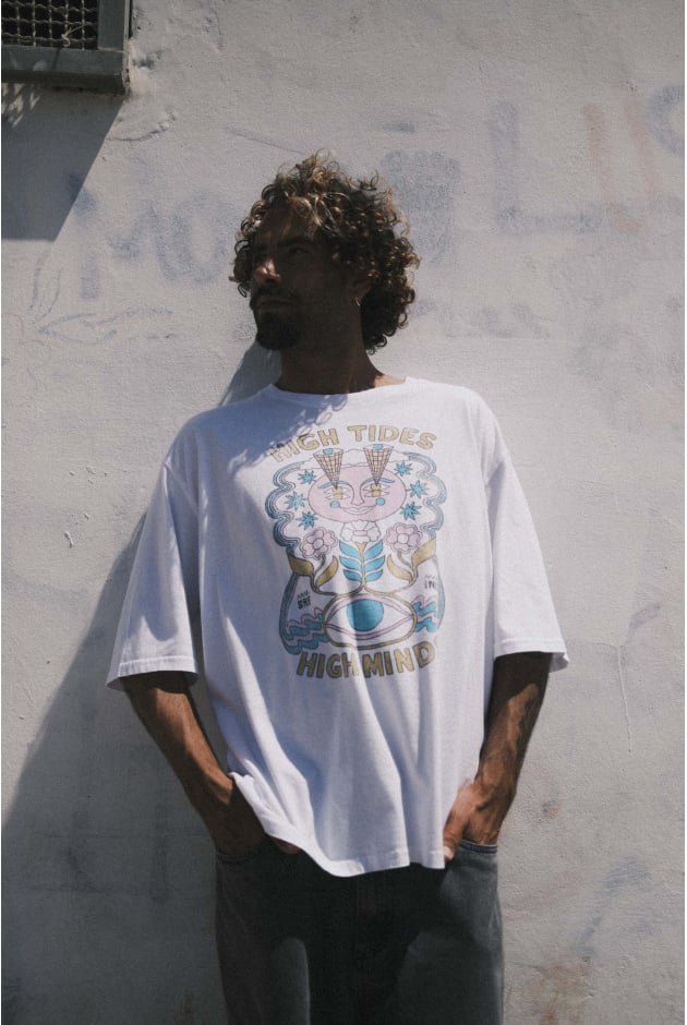 High Tides Box Tee - Paper White High Tides Box Tee - Paper White