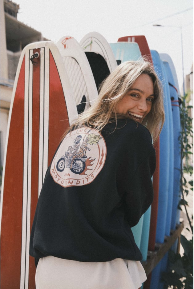 Moto Bandits Sweat - Acid Black | Surf Inc. Moto Bandits Sweat - Acid Black | Surf Inc.