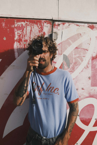 Retro Tee - Denim Blue