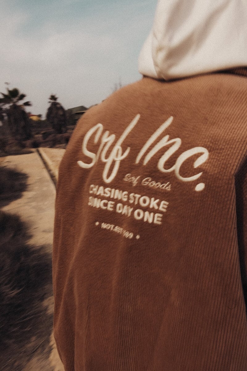 Cord Baseball Jacket - Toffee