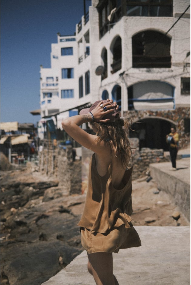 Cupro Ethereal Shorts - Golden Haze | Surf Inc. Cupro Ethereal Shorts - Golden Haze | Surf Inc.