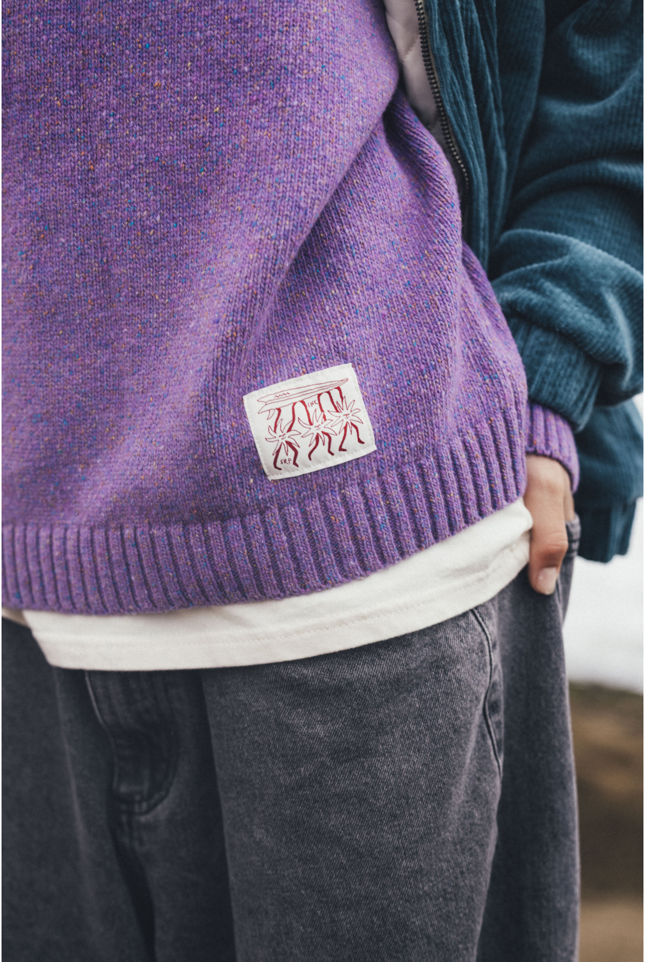 Surf Bum Sweater - Deep Purple Surf Bum Sweater - Deep Purple