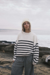 Striped Wool Sweater - Vintage White