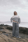 Striped Wool Sweater - Vintage White