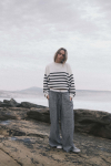 Striped Wool Sweater - Vintage White