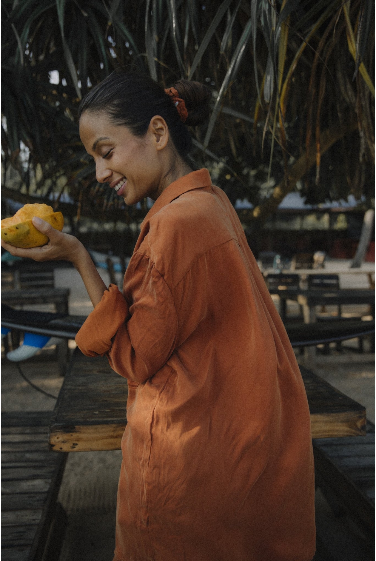 Cupro Loose Shirt - Copper Cupro Loose Shirt - Copper