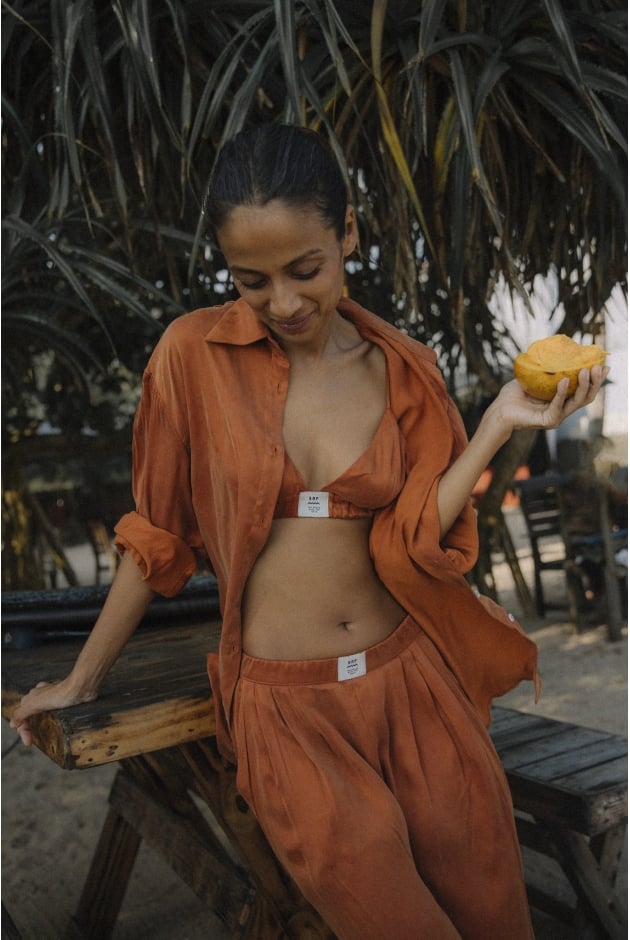 Cupro Loose Shirt - Copper Cupro Loose Shirt - Copper