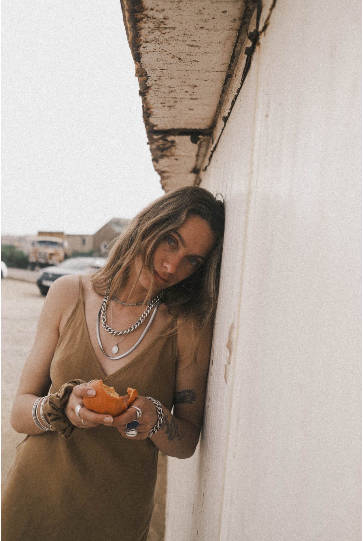 Midi Twisted Dress - Golden Haze