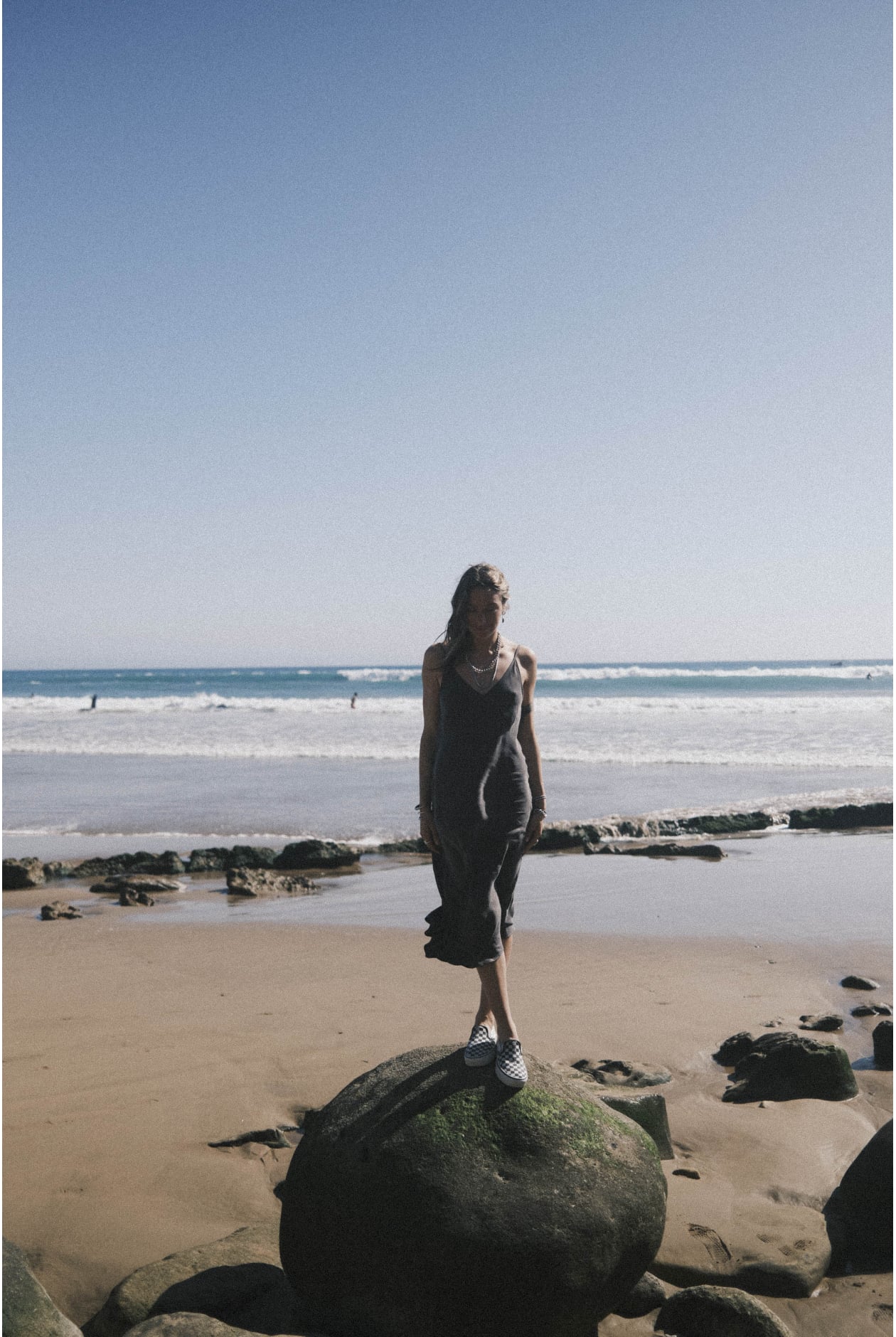 Midi Twisted Dress - Stone Grey