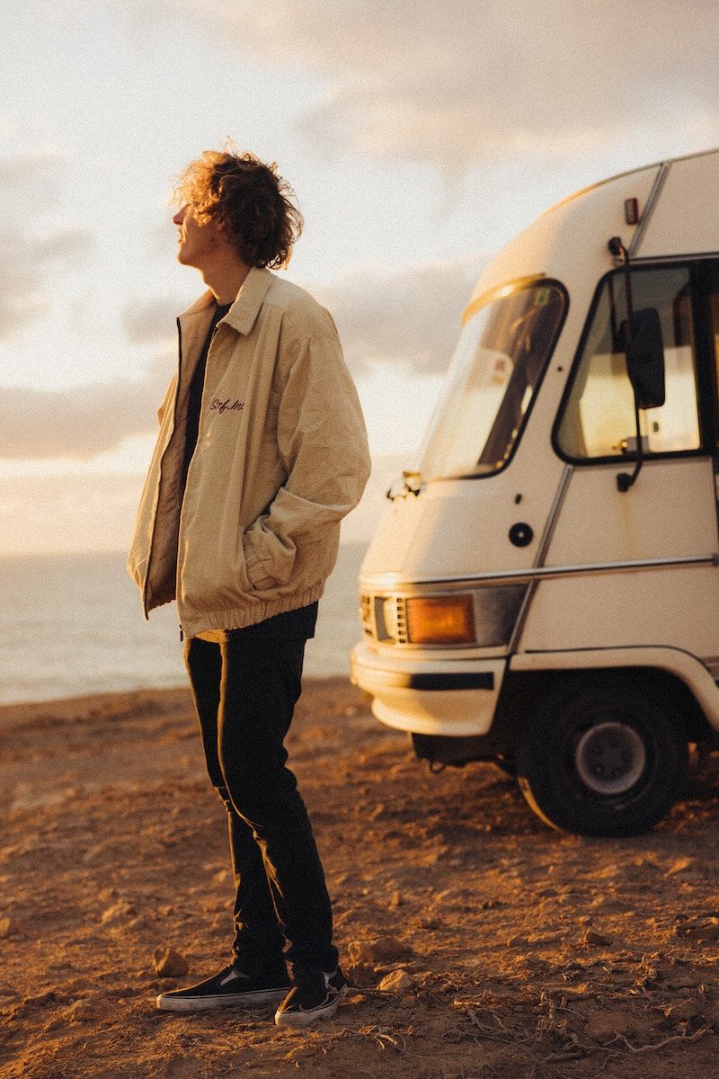 Cord Baseball Jacket - Vintage White Cord Baseball Jacket - Vintage White