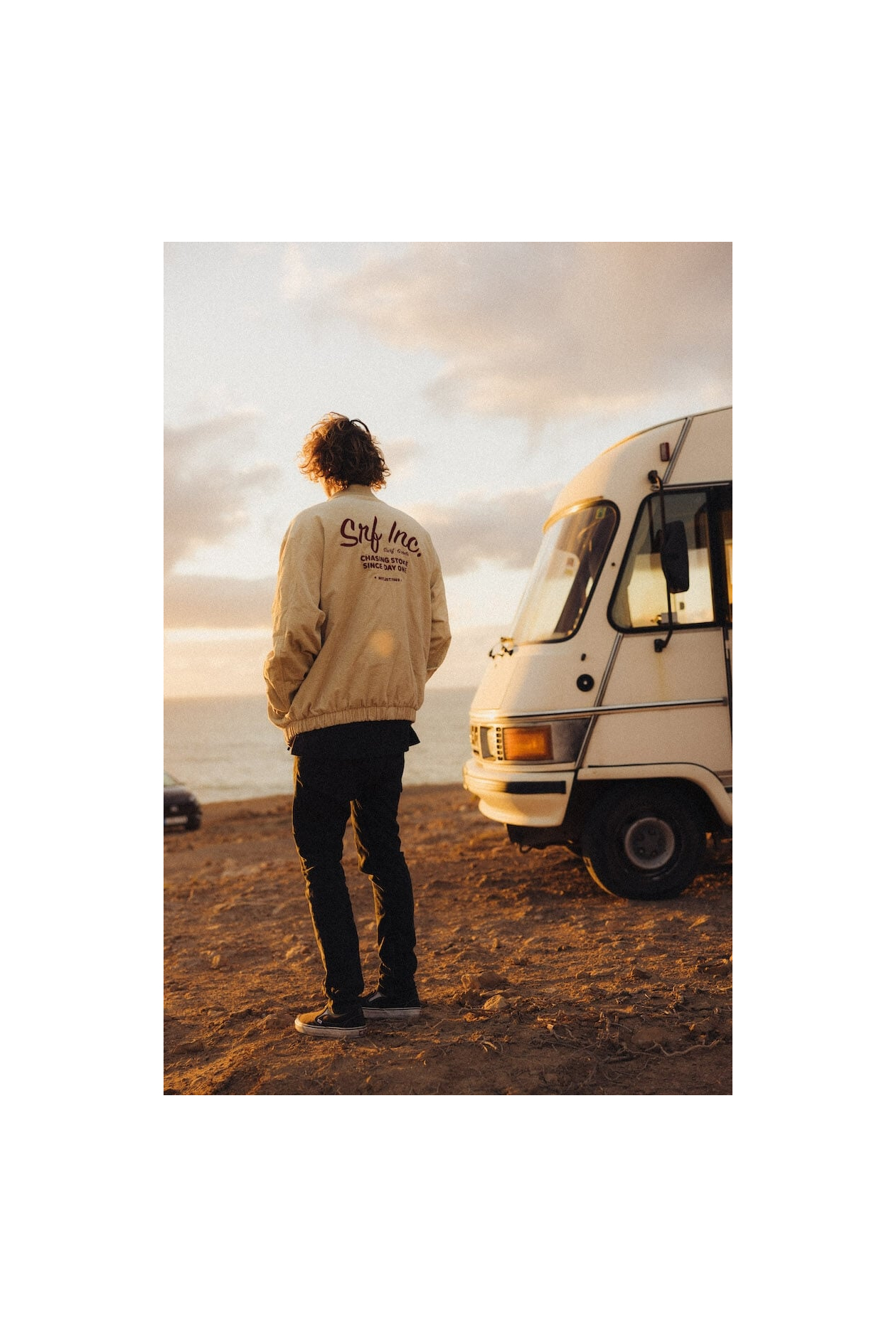 Cord Baseball Jacket - Vintage White Cord Baseball Jacket - Vintage White