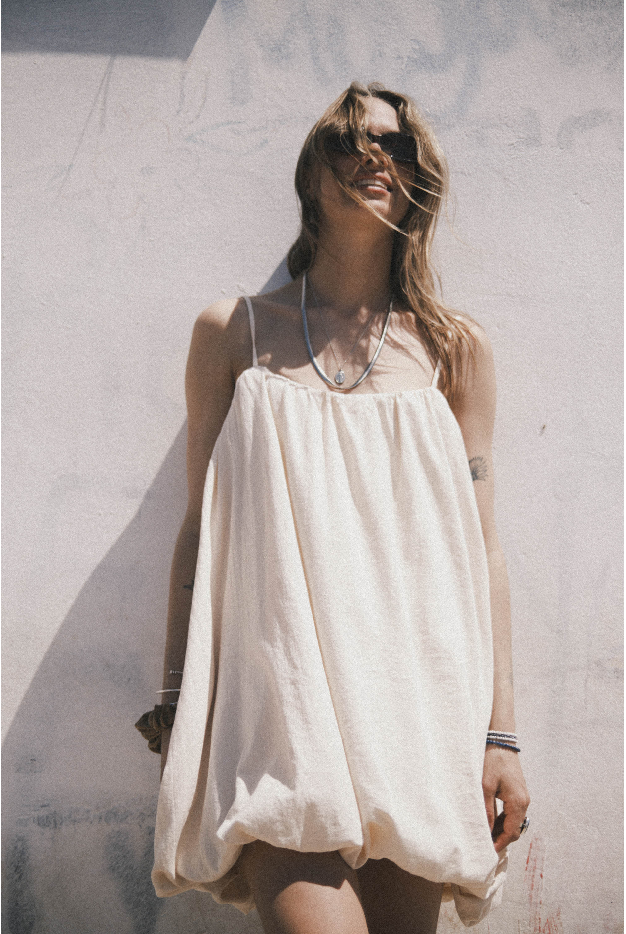 Summer Bauble Muslin Dress - Crudo