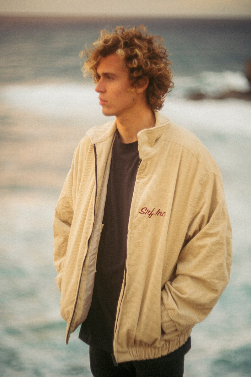 Cord Baseball Jacket - Vintage White Cord Baseball Jacket - Vintage White